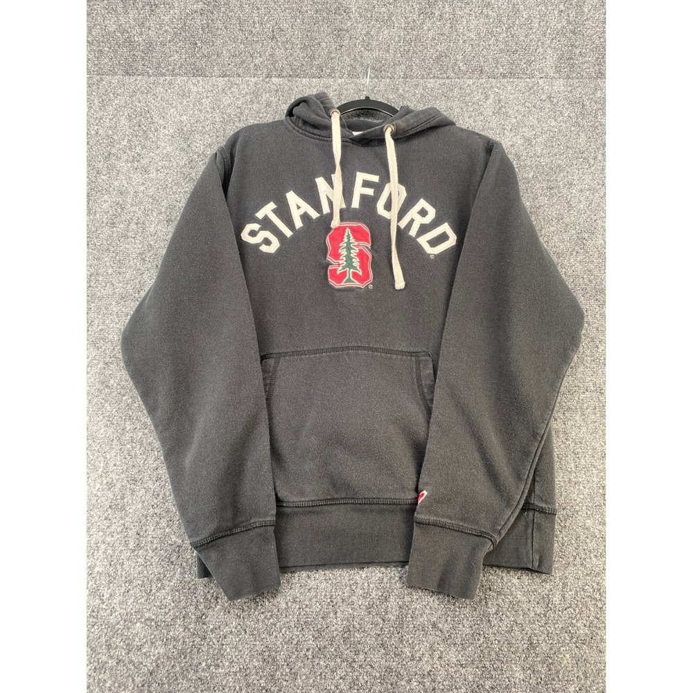 League Stanford University Cardinal Hoodie Mens Medium Black Pullover Sweatshirt